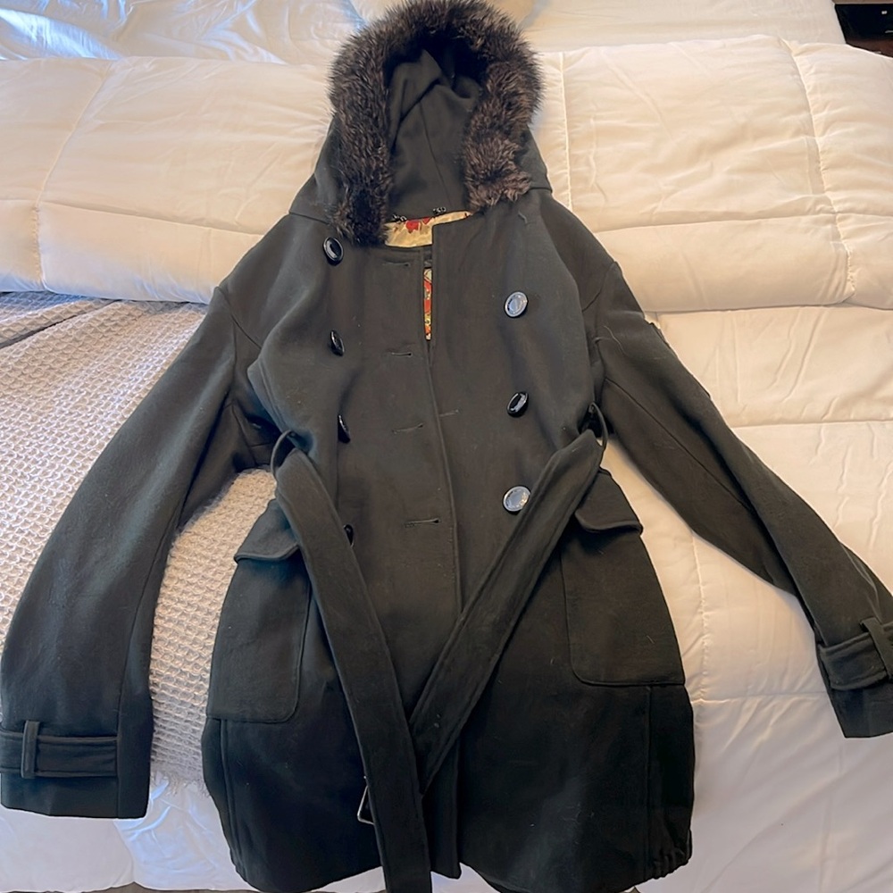 Steve Madden Olive Green Peacoat